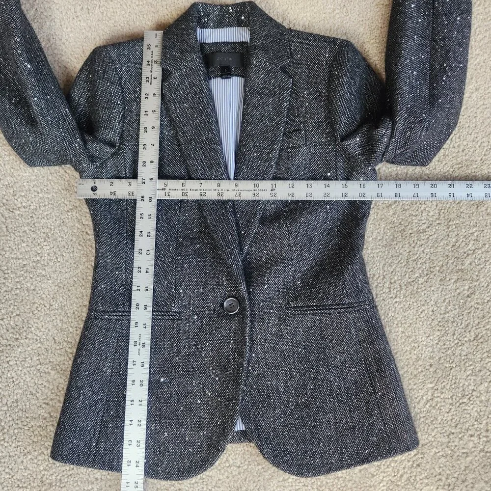NWOT Sparkle Sequin Campbell Donegal Blazer Herringbone - Picture 3 of 12